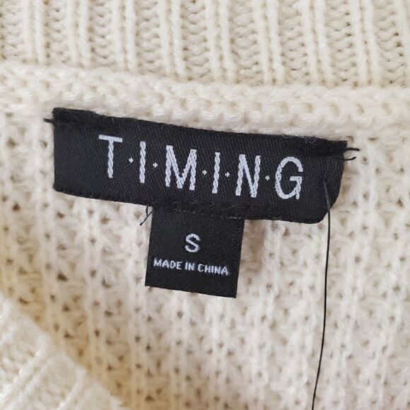 Women's Crew Neck Knit Sweater Flower Embroidered - Picture 6 of 8